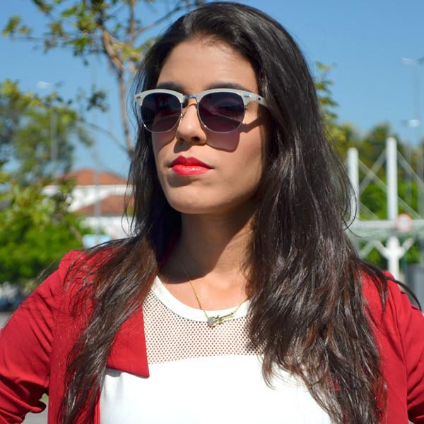 Cute Pastel Colors Horned Rim Half Frame Womens Sunglasses 8955