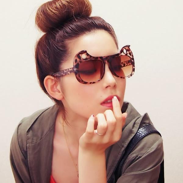 Popular Womens Designer Fashion Cat Ears Sunglasses 8577