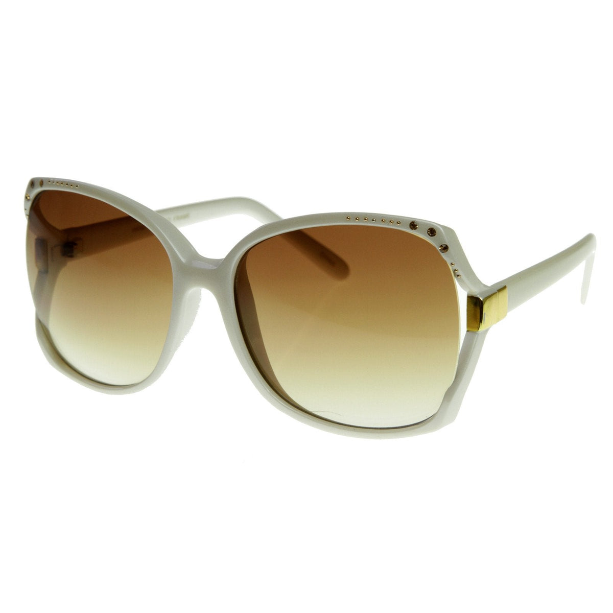 Jackie O Vintage Oversize Square Sunglasses w/ Rhinestones 2273