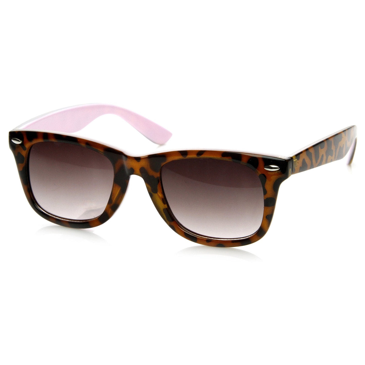 Retro Horned Rim Tortoise Pastel Two Tone Sunglasses 9166