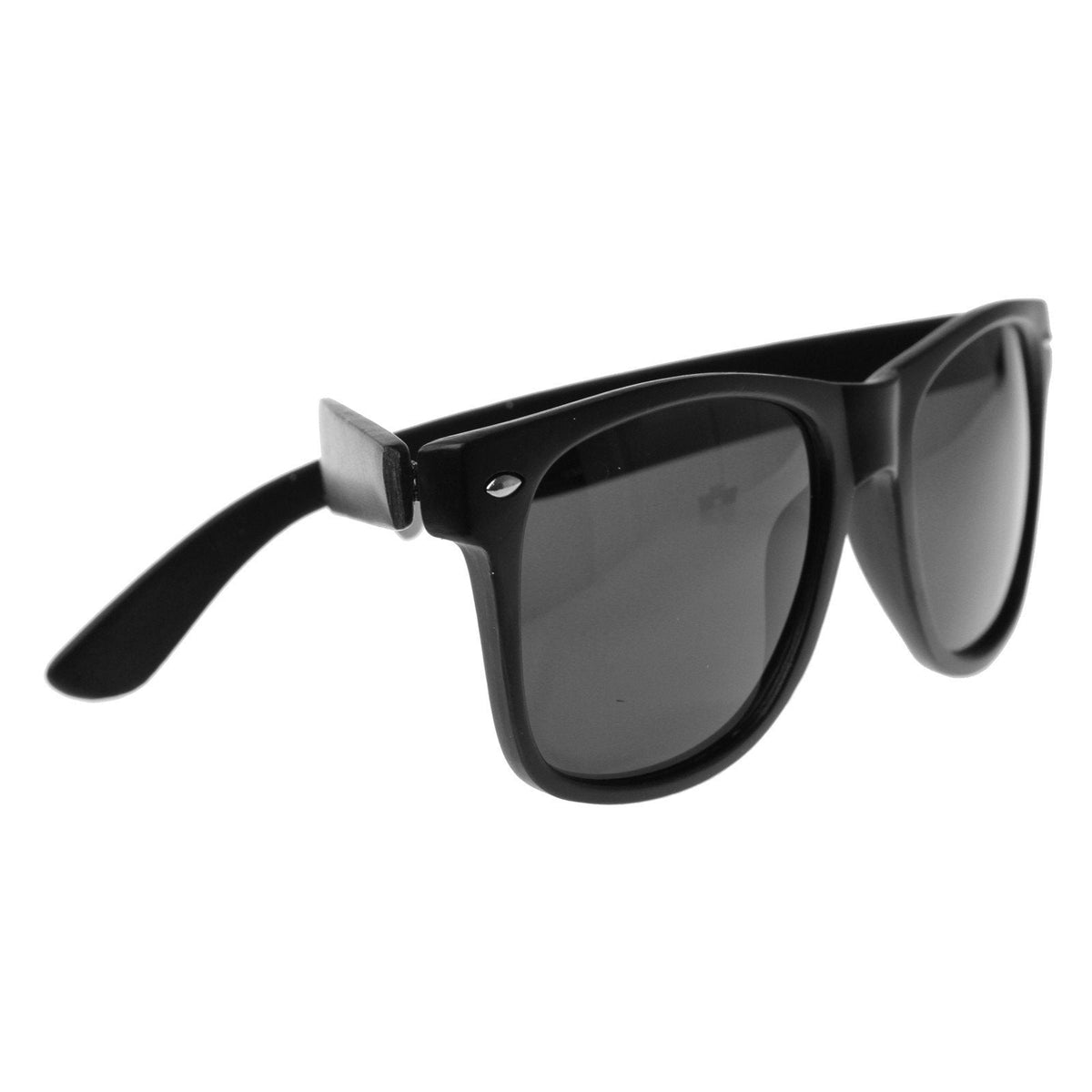Hipster Street Wear Soft Rubber Matte Black Horned Rim Sunglasses 8350