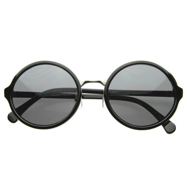 Vintage Steampunk Classic Round Sunglasses Metal Bridge 8407