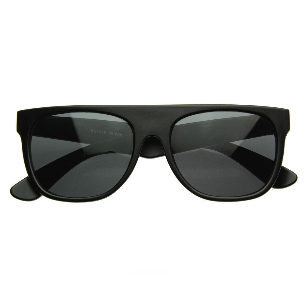 Celebrity Super Flat Top Retro Horned Rim Sunglasses 8066