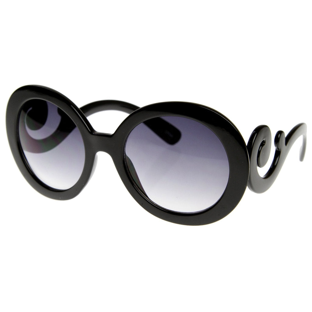 Celebrity Round Swirl Arm Sunglasses 8410
