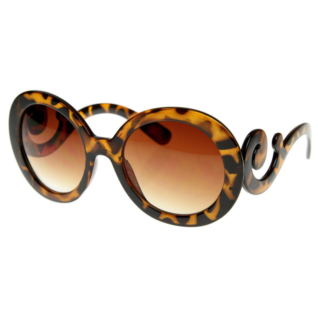 Celebrity Round Swirl Arm Sunglasses 8410