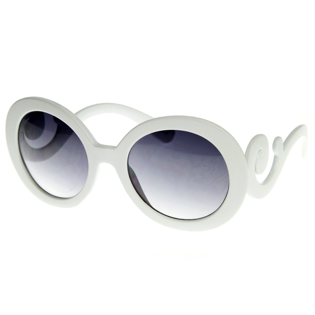Celebrity Round Swirl Arm Sunglasses 8410