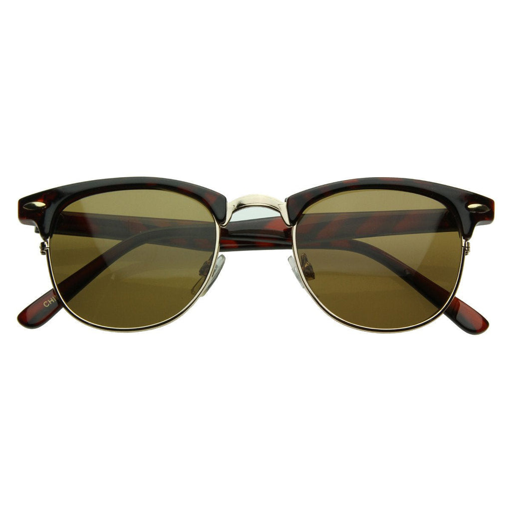 Celebrity Half Frame Horned Rim Sunglasses 2947