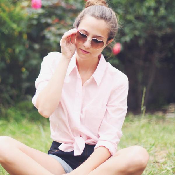 Womens Cute Metal Heart Shape Fashion Sunglasses 8796