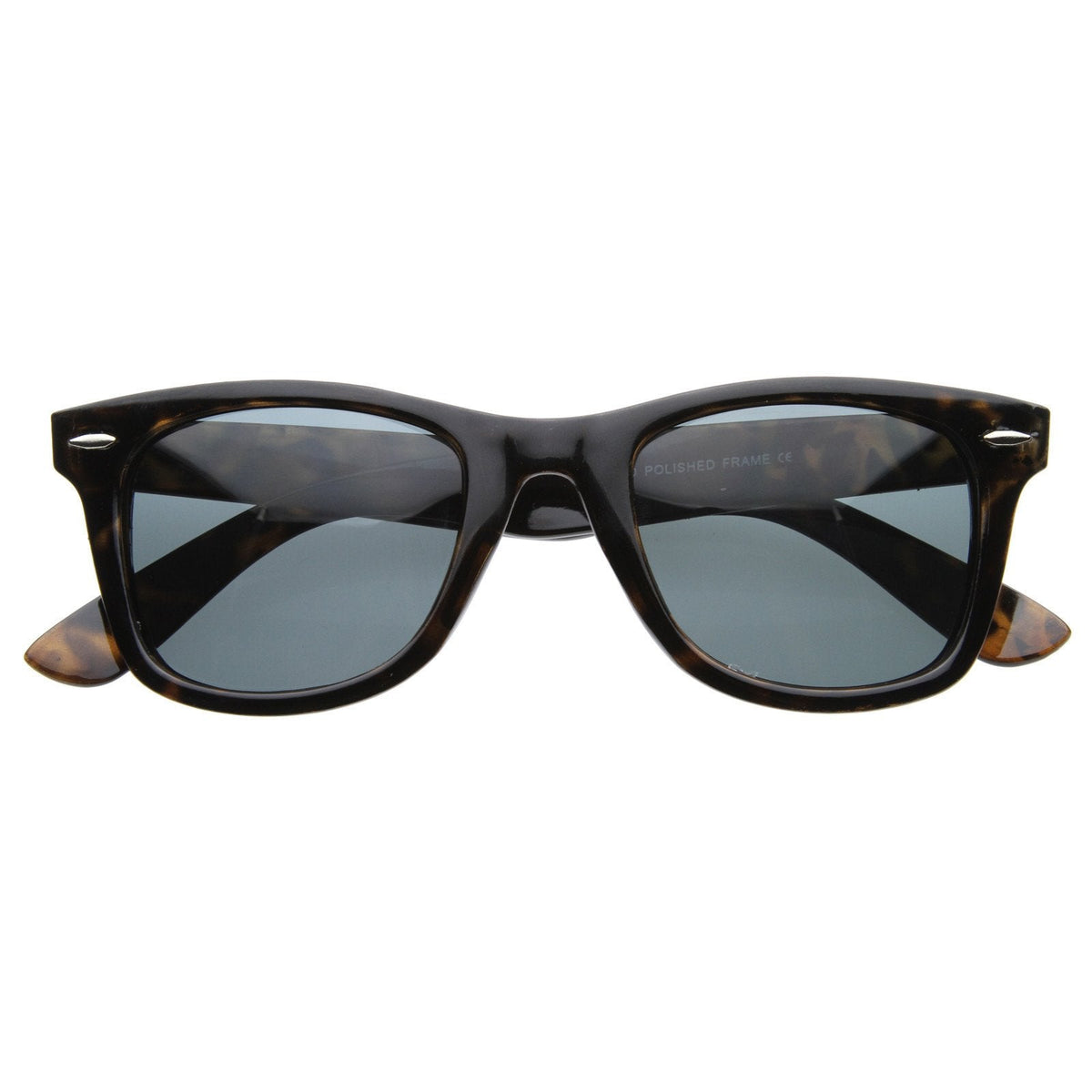 Classic Retro Polarized Lens Horned Rim Sunglasses 6107 52mm