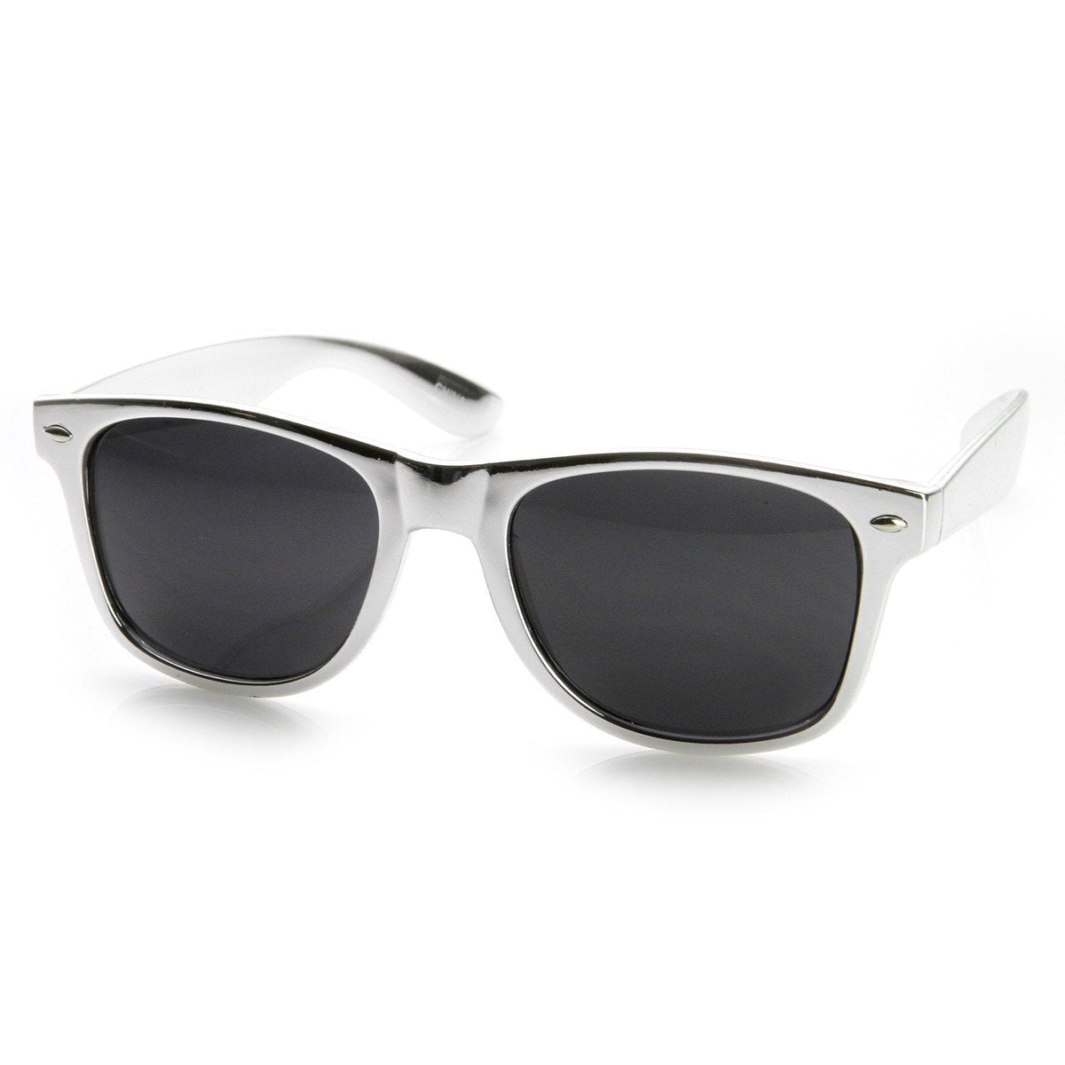 Shiny Foil Reflective Coating Retro Horned Rim Sunglasses 8724