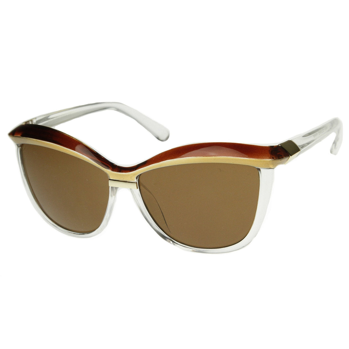 Retro 1970's Womens Oversize Eyebrow Cat Eye Sunglasses 9193