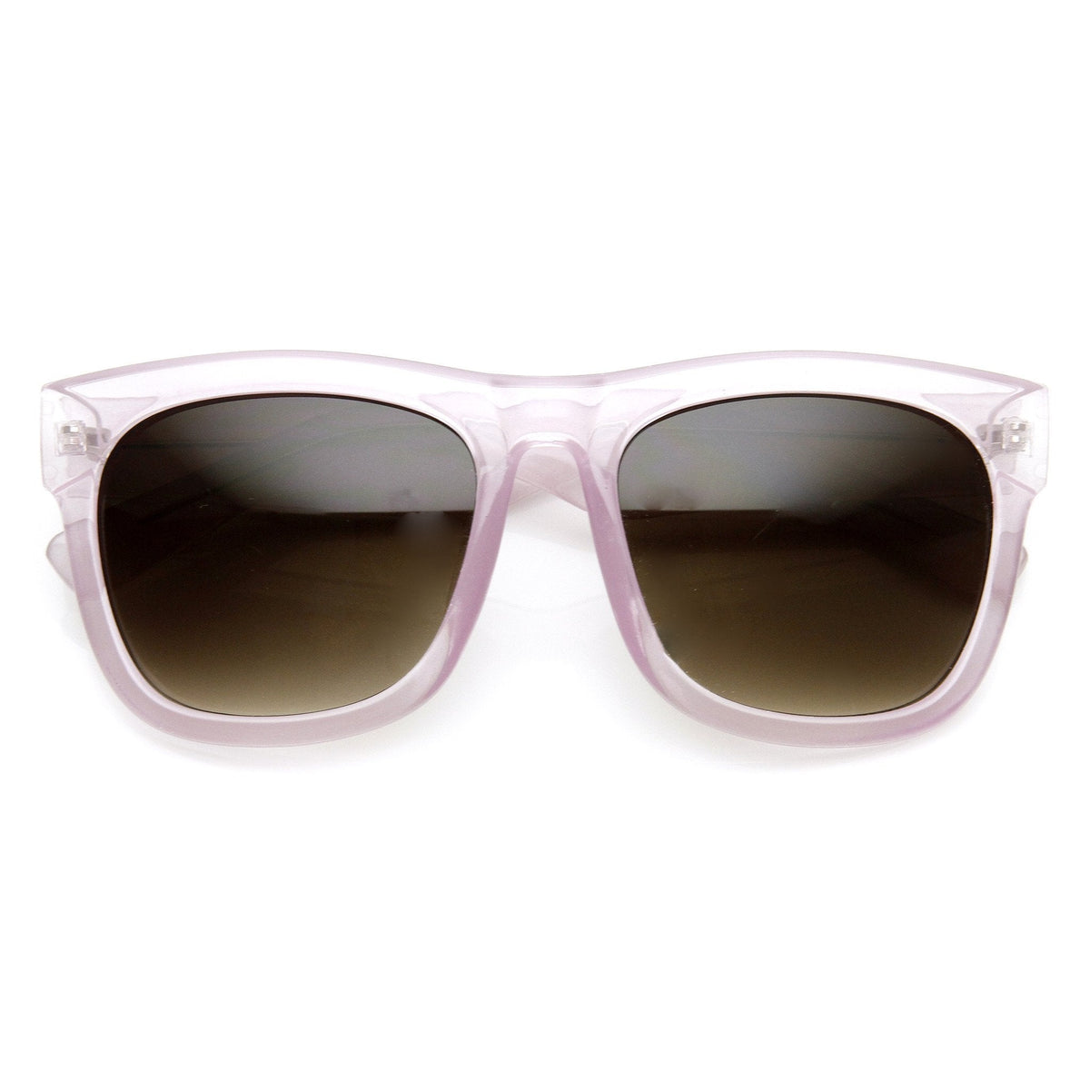 Zerouv + Plus "Harlow" Oversize Translucent Horned Rim Womens Sunglasses