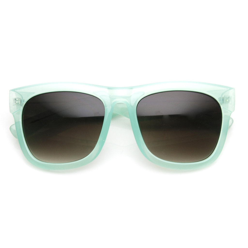 Zerouv + Plus "Harlow" Oversize Translucent Horned Rim Womens Sunglasses