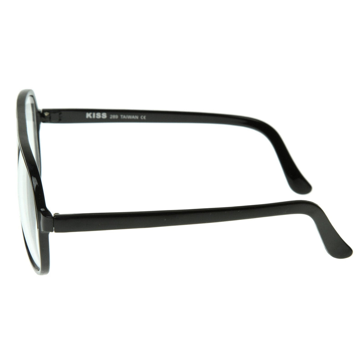 Retro 1980's Basic Square Aviator Clear Lens Glasses 8043