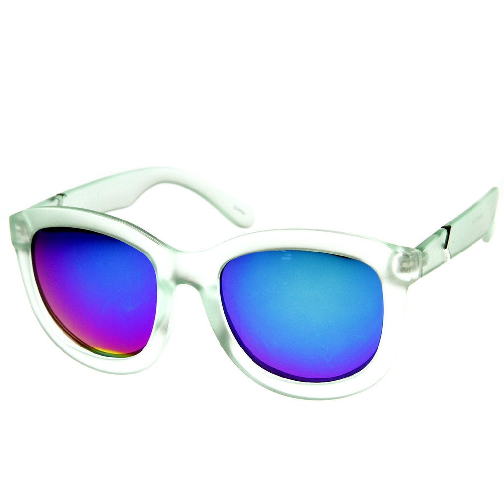 Crazy Frost Frame Mirrored Lens Oversize Sunglasses 8946
