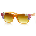 Spring Summer Flower Floral Horned Rim Sunglasses 8853