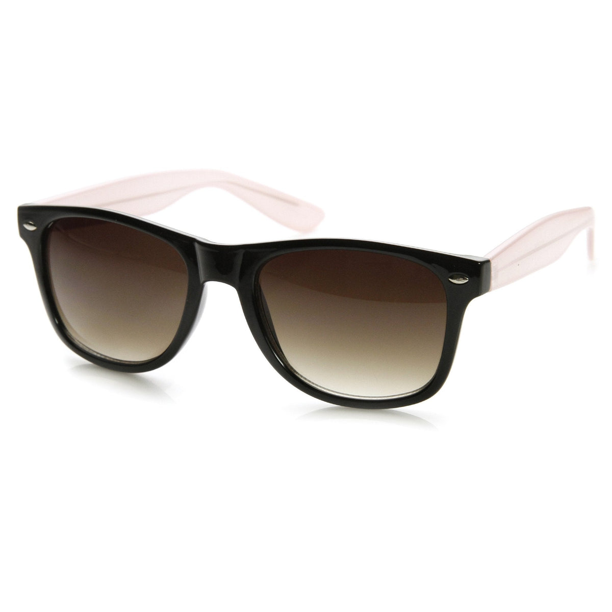 Zerouv + Plus "Brigitte" Retro Dual Tone Horned Rim Indie Sunglasses