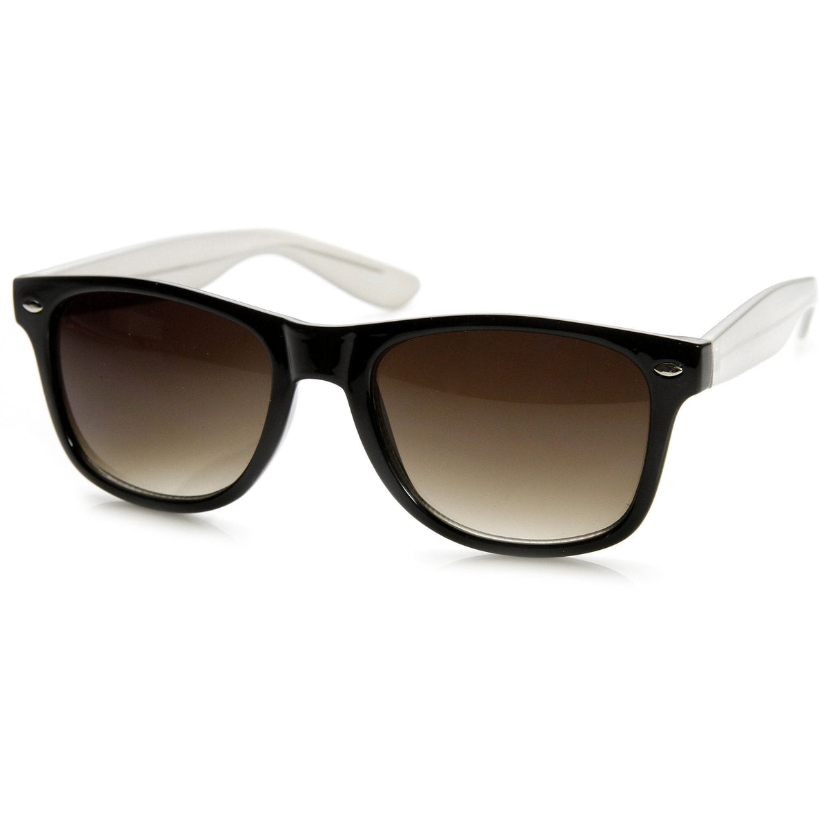 Zerouv + Plus "Brigitte" Retro Dual Tone Horned Rim Indie Sunglasses
