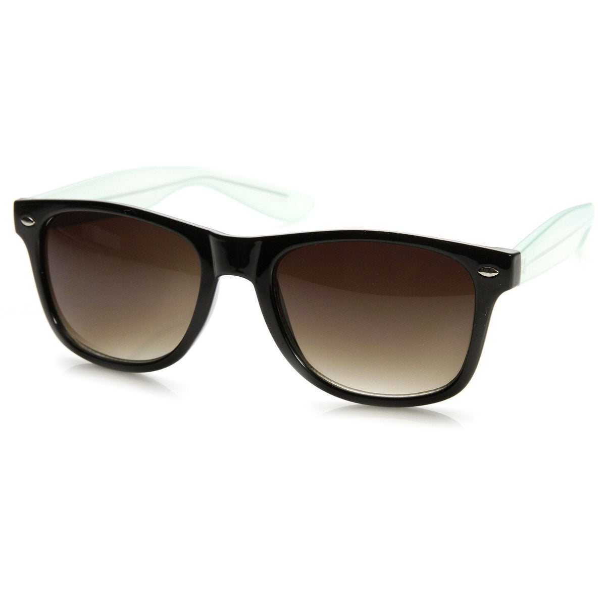 Zerouv + Plus "Brigitte" Retro Dual Tone Horned Rim Indie Sunglasses