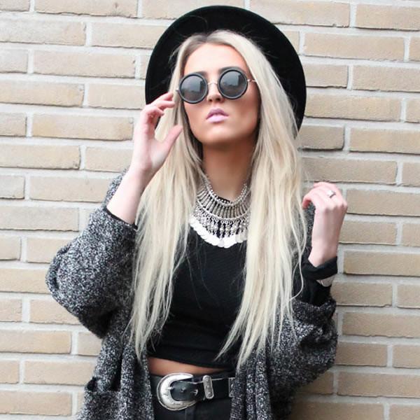 Womens Sunglasses Designer Inspired Round Frames 8907