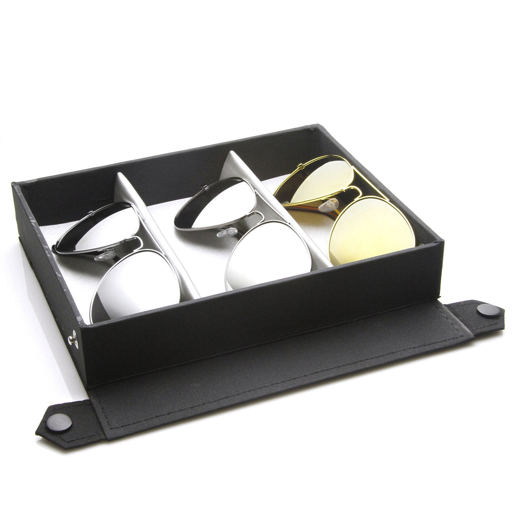 Limited Edition Classic Metal Aviator Full Mirrored Lens Sunglasses + Travel Case 1375