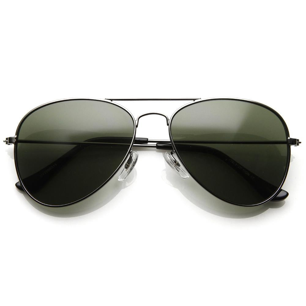 Limited Edition Classic Metal Tear Drop Aviator Sunglasses + Case 1041