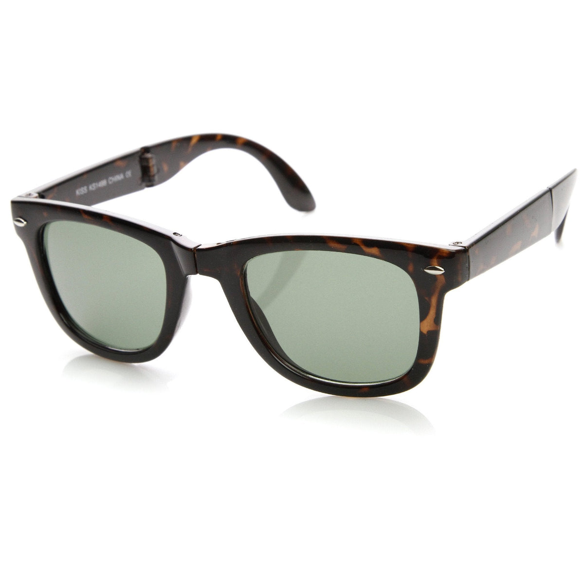 Limited Edition Folding Pocket Horned Rim Sunglasses + Case 8788