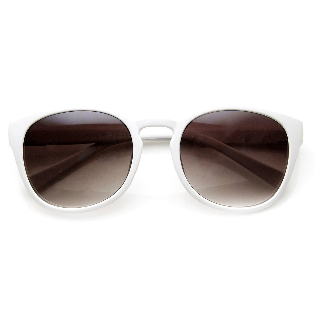Womens Retro Colorful Pastel P3 Horned Rim Keyhole Sunglasses 9104