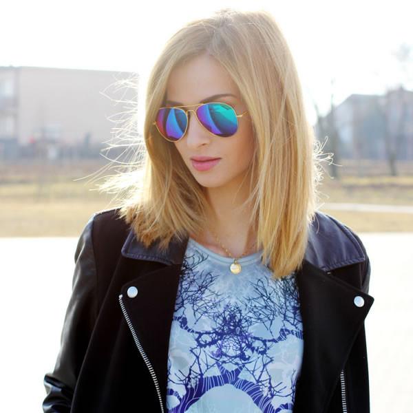 Zerouv Full Gold Frame Flash Color Mirrored Lens Sunglasses 1486