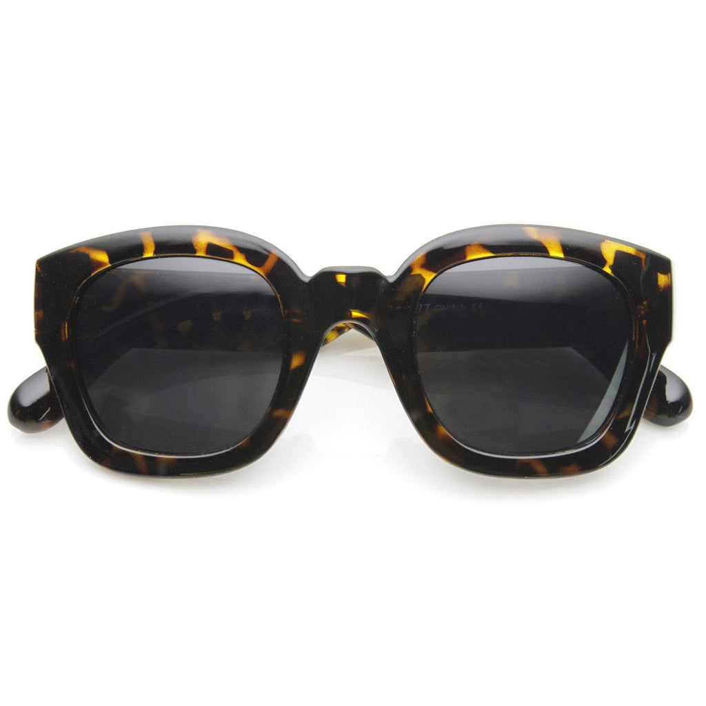 Retro Era Thick Square Frame Hipster Sunglasses 8969