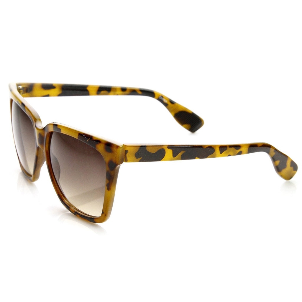 Womens Oversize Flat Top Cat Eye Designer Sunglasses 8967