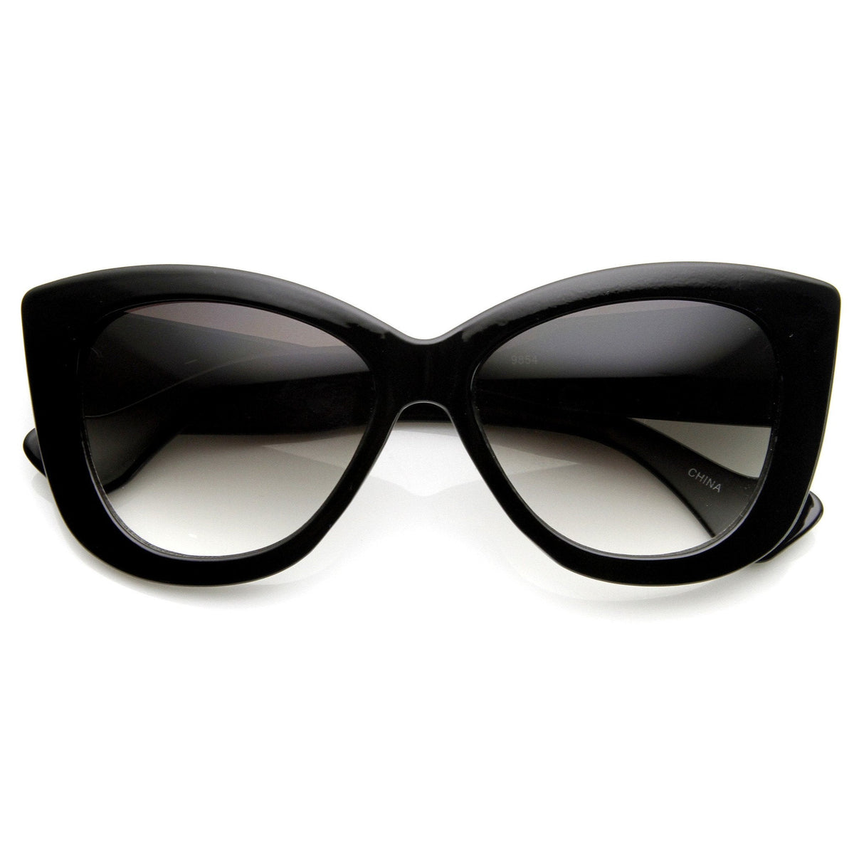 Oversize Thick Temple Womens Fashion Cat Eye Sunglasses 9167