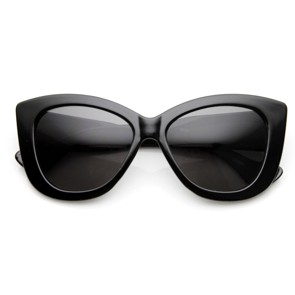 Oversize Thick Temple Womens Fashion Cat Eye Sunglasses 9167