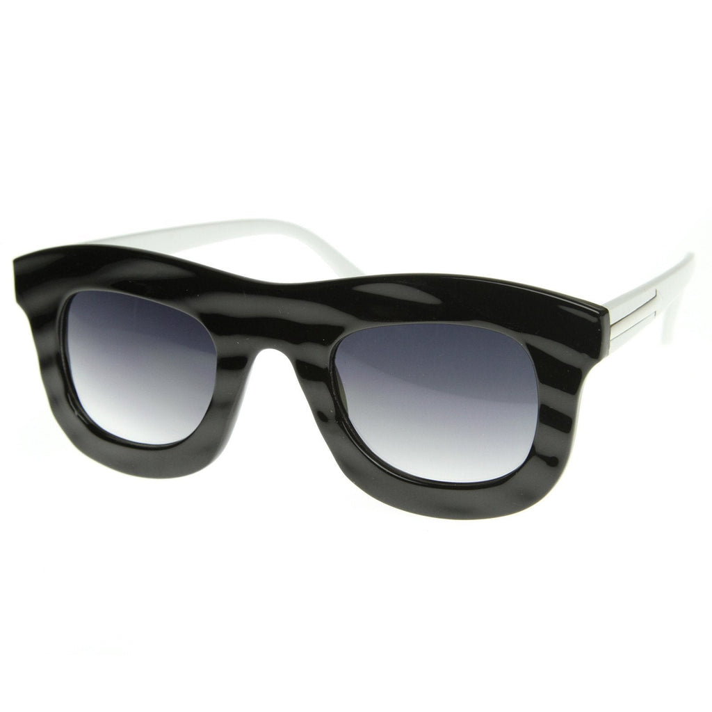Oversize Thick Frame Designer Inspired Horned Rim Sunglasses 8519