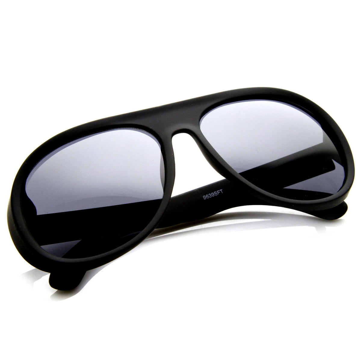 Oversize Retro Soft Rubberized Aviator Sunglasses 8813