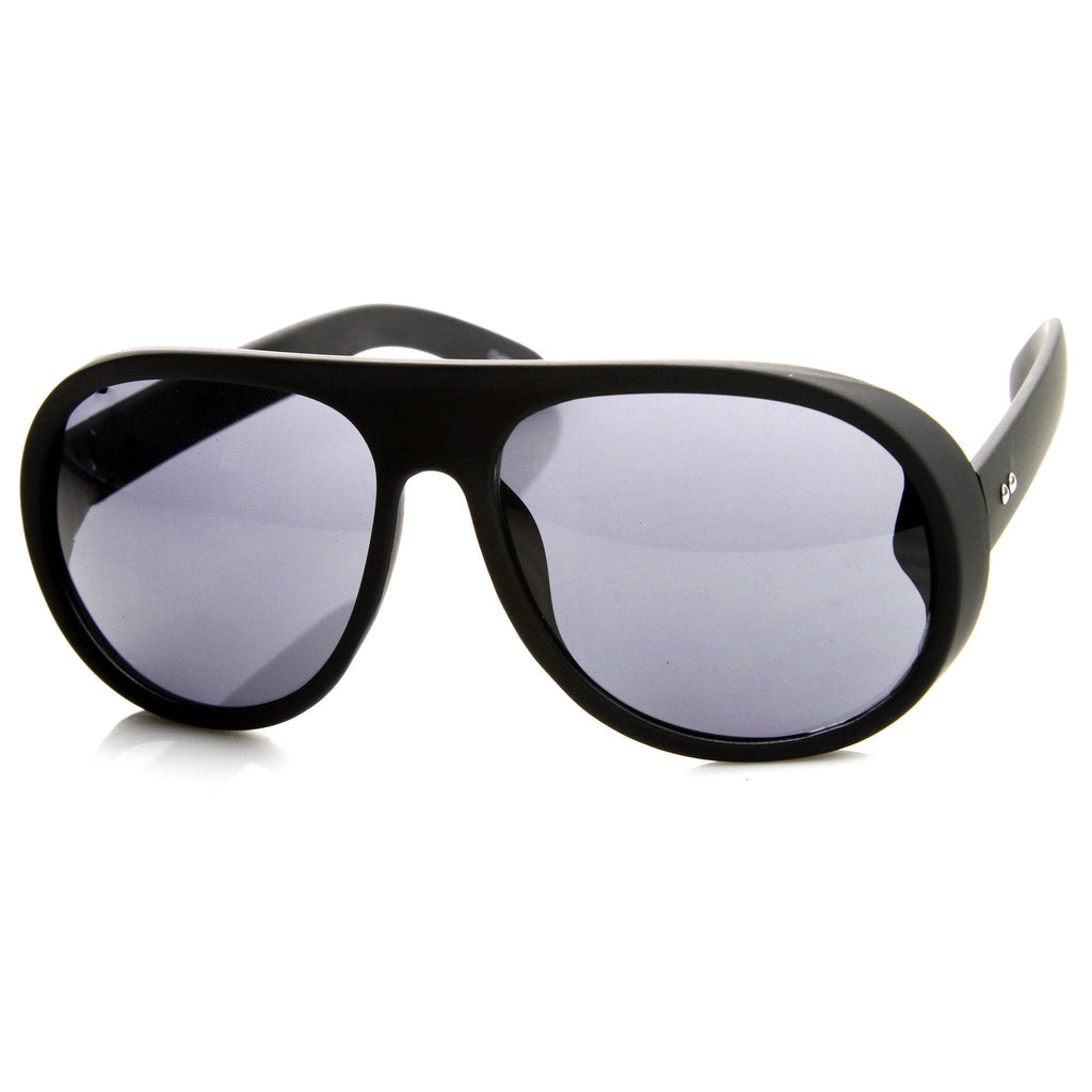 Oversize Retro Soft Rubberized Aviator Sunglasses 8813