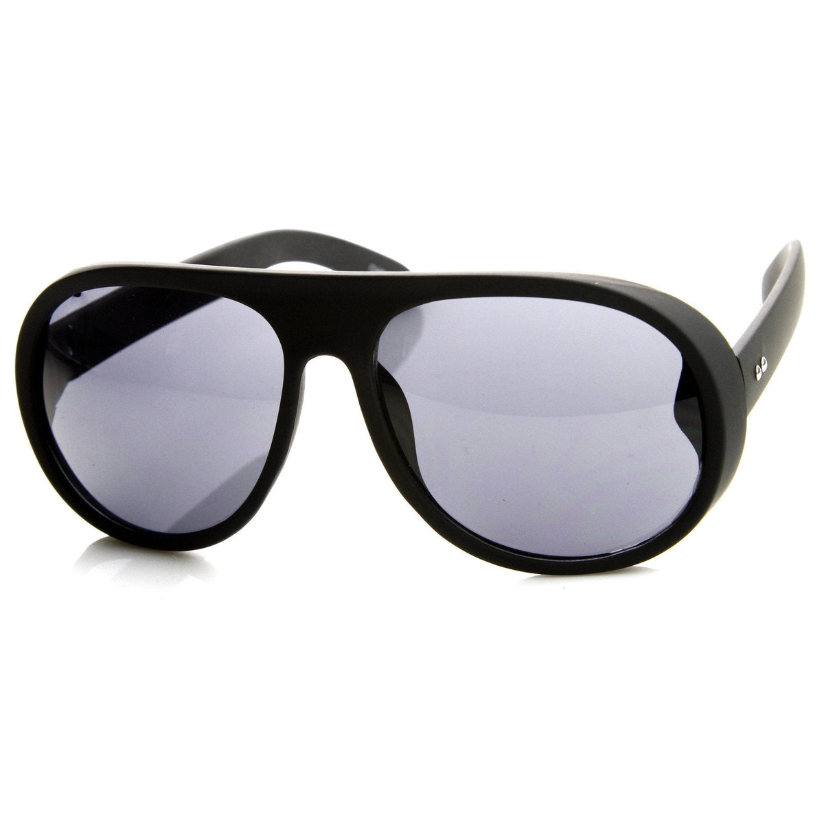Oversize Retro Soft Rubberized Aviator Sunglasses 8813