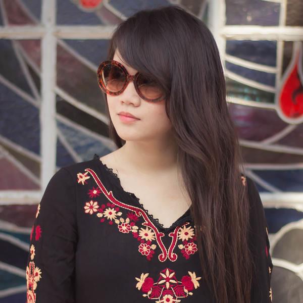 Oversize Designer Baroque Temple Womens Sunglasses 8979