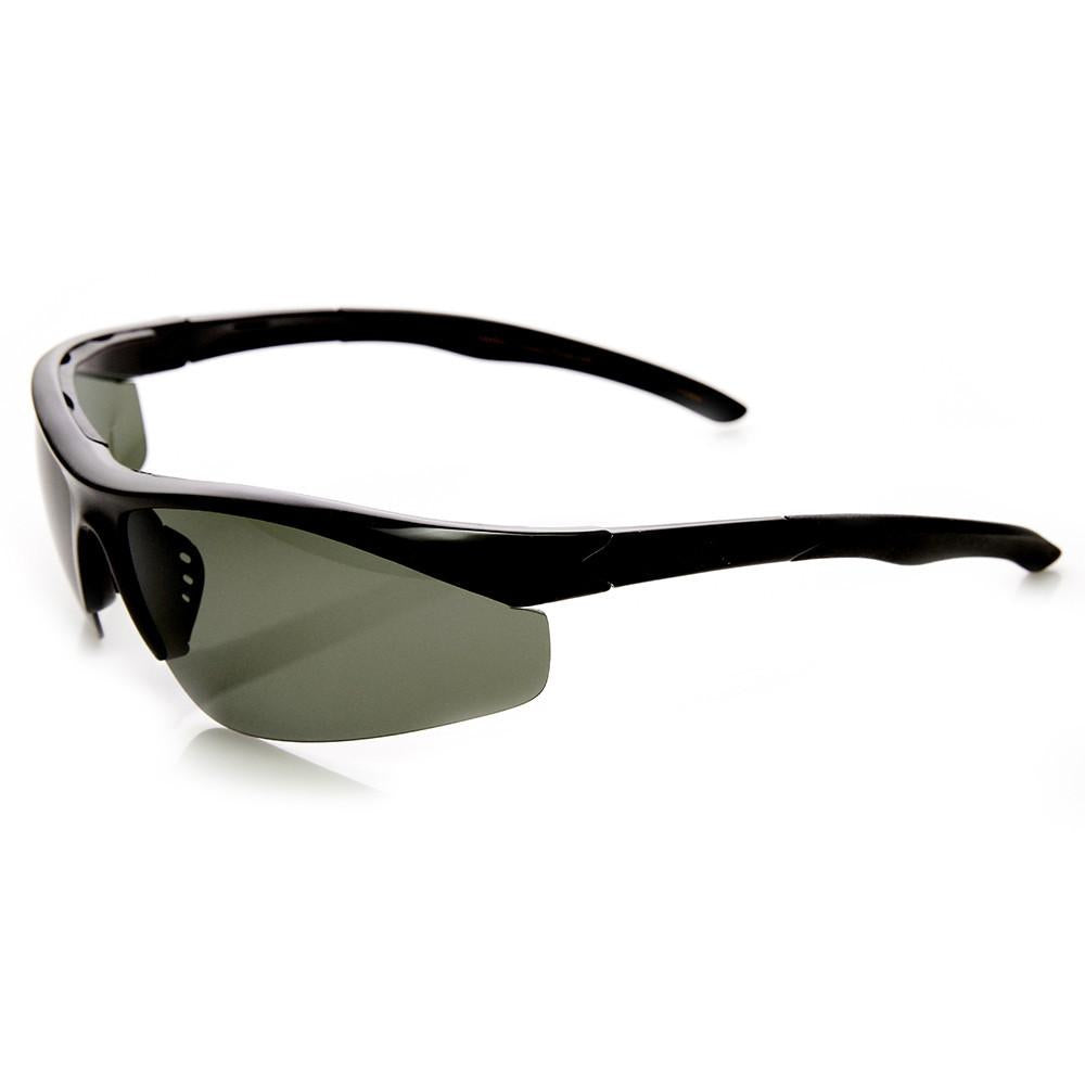 Mens Hard Coated Performance Half Frame Sports Wrap Around Sunglasses 9273