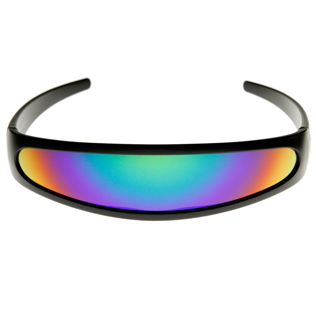Retro Futuristic 1980's Disco Wrap Around Space Sunglasses 8964