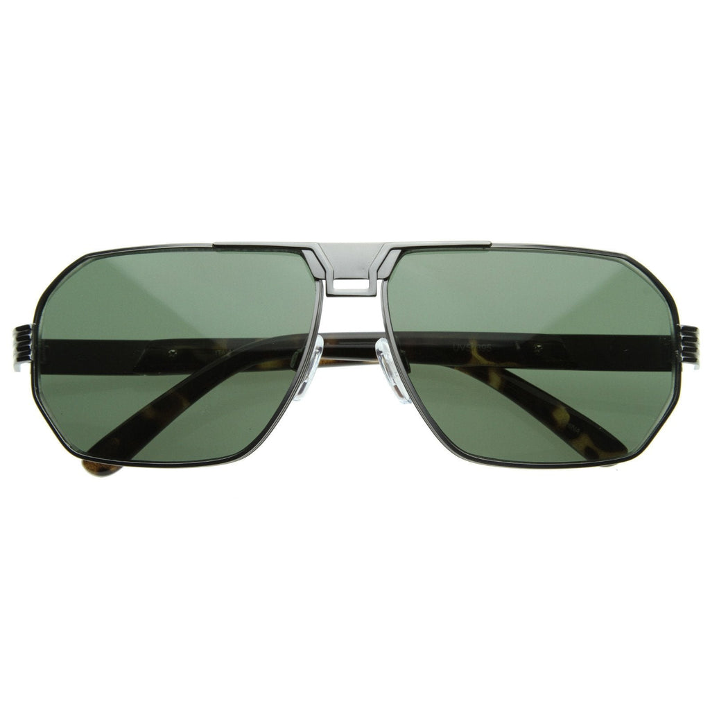 Mens Optical Quality Premium Square Metal Aviator Sunglasses 8364