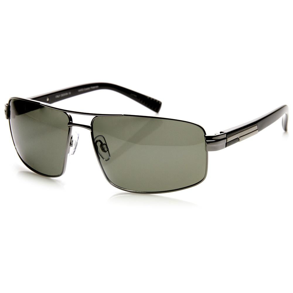 Mens Premium Square Polarized Aviator Sunglasses 9271