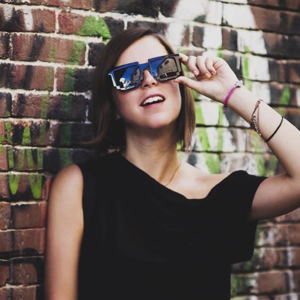 Retro Programmer Gamer Pixelated 8-Bit Nerd Sunglasses 8538