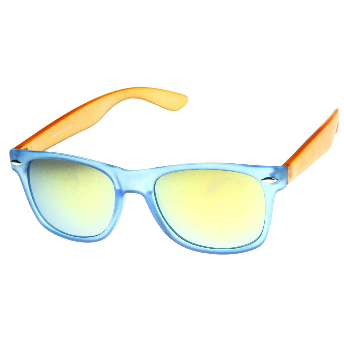 Retro Random Color Mirror Lens Horned Rim Sunglasses 8650