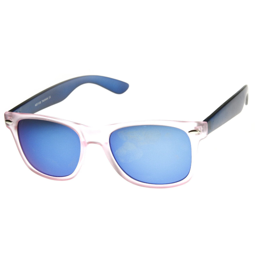 Retro Random Color Mirror Lens Horned Rim Sunglasses 8650