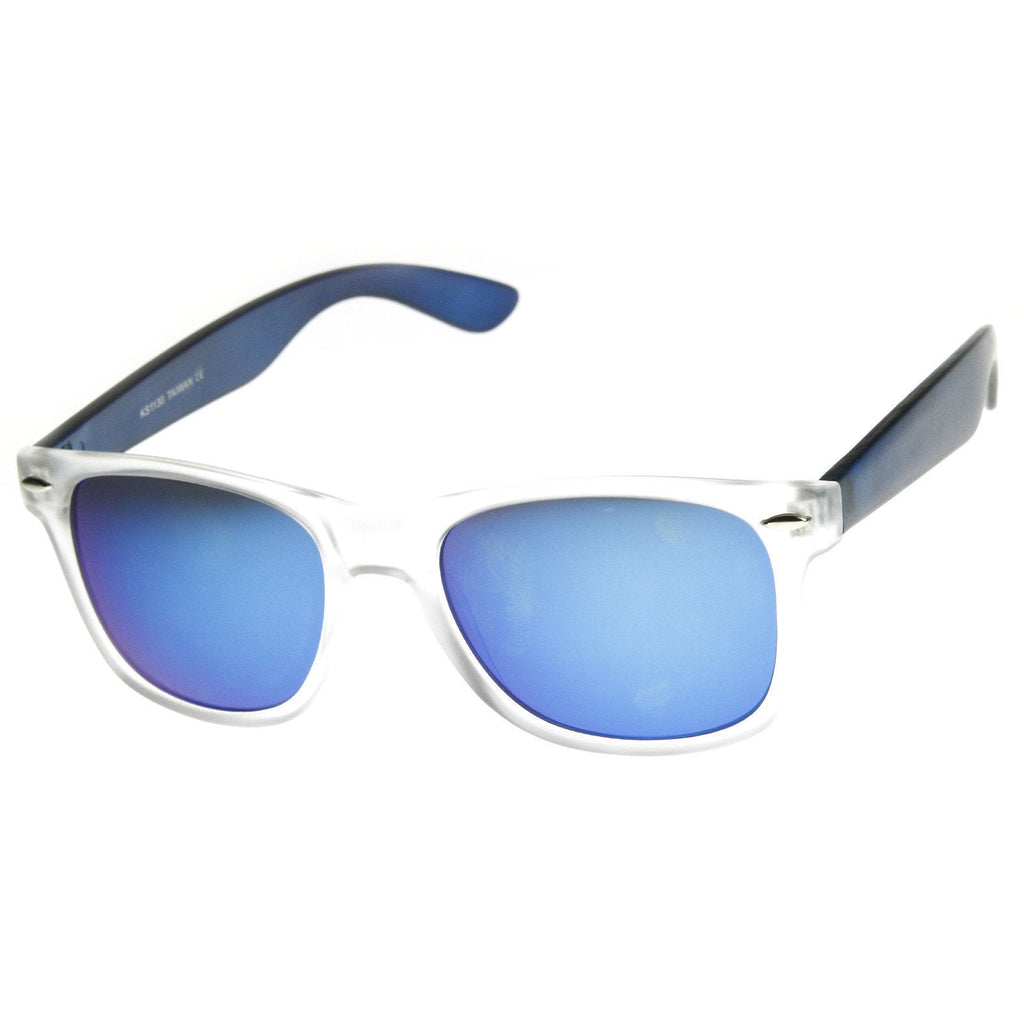 Retro Random Color Mirror Lens Horned Rim Sunglasses 8650