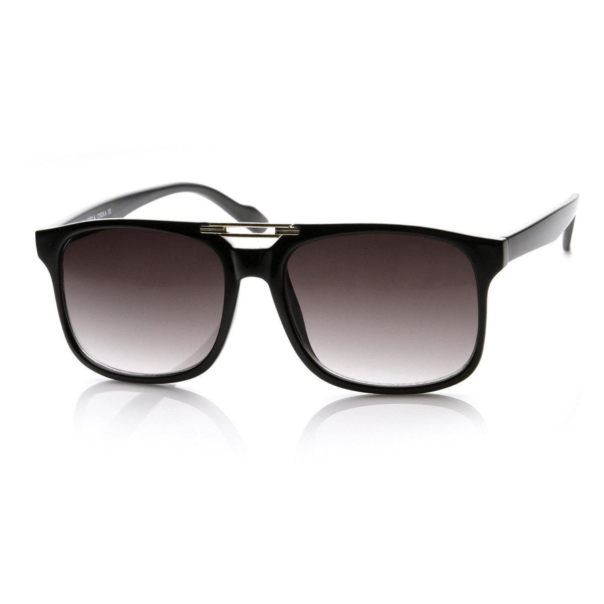 Retro Inspired Flat Top Square Aviator Sunglasses 8739