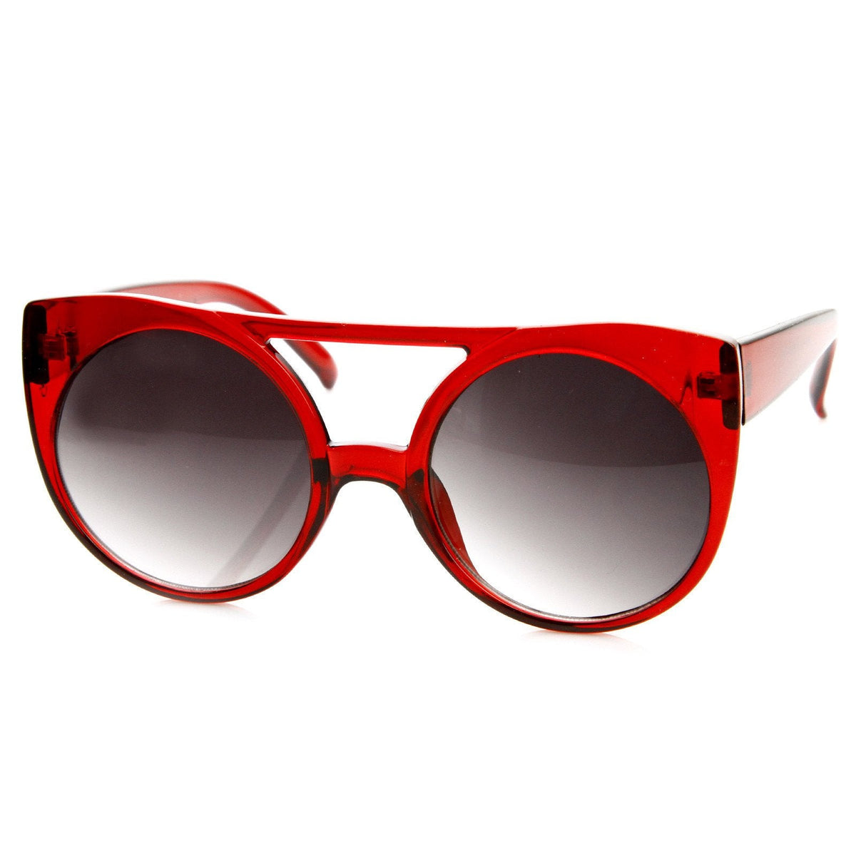 Retro Oversize Round Transparent Colorful Sunglasses 8933
