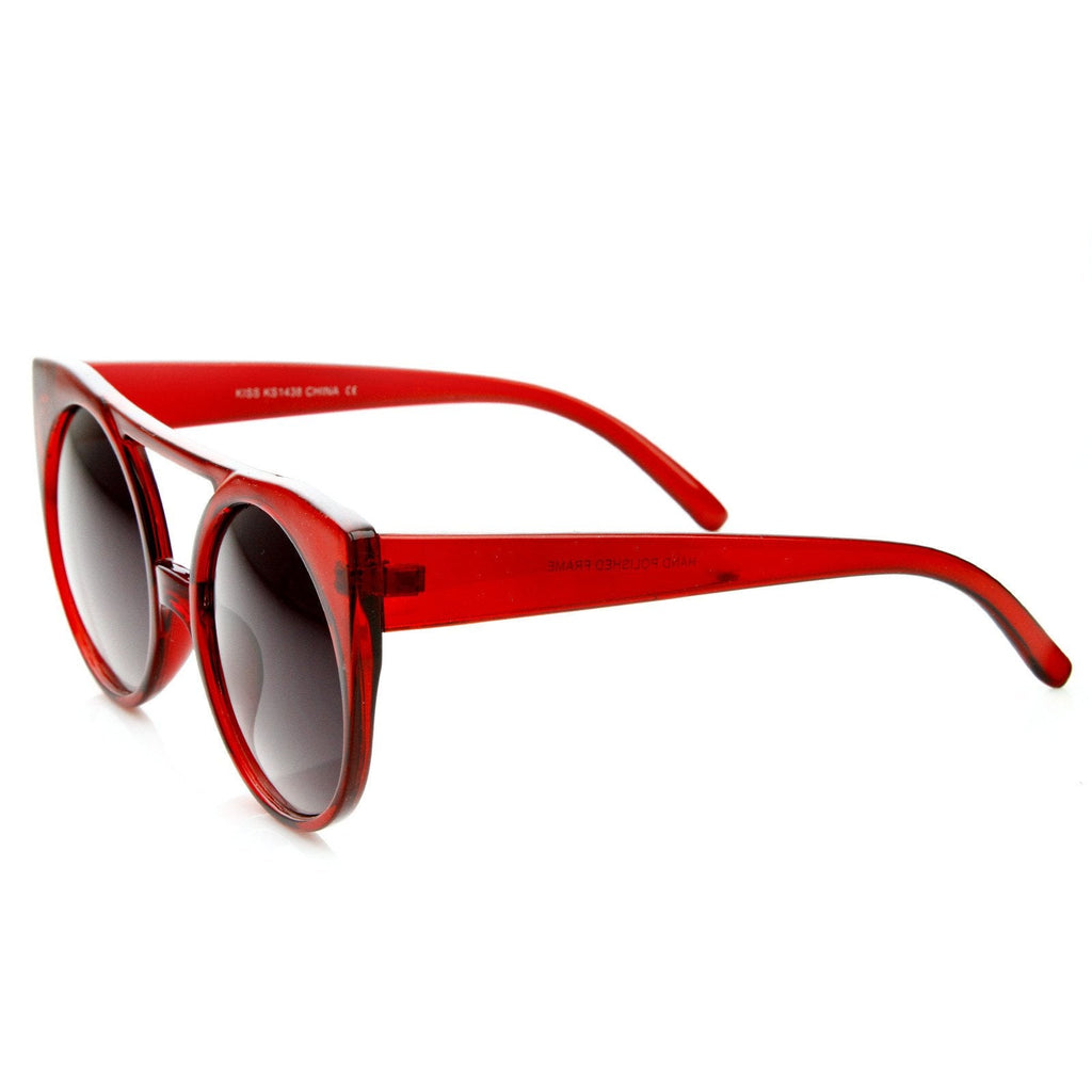 Retro Oversize Round Transparent Colorful Sunglasses 8933