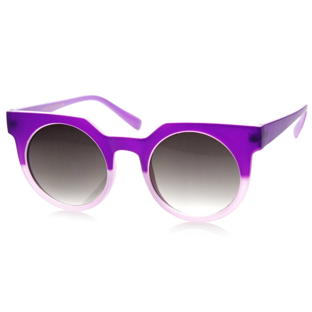 Retro P3 Round Angled Circle Flat Cat Eye Sunglasses 9120
